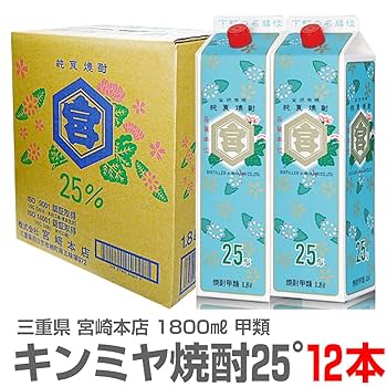 Amazon.co.jp: キンミヤ 焼酎（金宮焼酎） 25度 1800ml × 12本